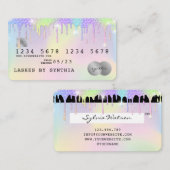 Holographe Unicorn Lashes de carte de crédit de sé (Devant / Derrière)