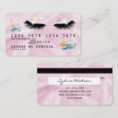 Holographe Unicorn rose des yeux de carte de crédi (Devant / Derrière)