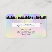 Holographe Unicorne Moderne Lashes Carte de Crédit (Dos)