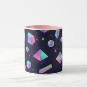 Holographic 3D Geometric Space Coffee Mug Mok (Midden)