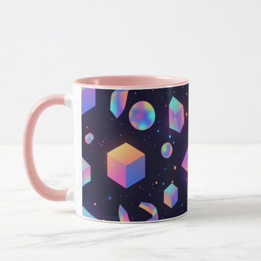 Holographic 3D Geometric Space Coffee Mug Mok (Links)