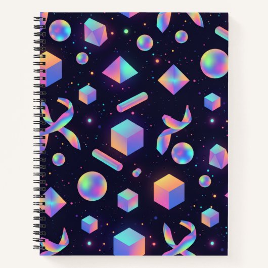 Holographic 3D Space Aesthetic Journal Notitieboek (Voorkant)