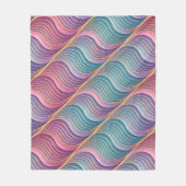 Holographic 3D Waves Illusion | Seamless  Fleece Deken (Voorkant)