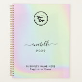 Holographic Add Name Year Custom Business Logo Planner (Voorkant)
