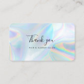 Holographic Beauty Salon QR Code Hartelijk dank Visitekaartje (Voorkant)