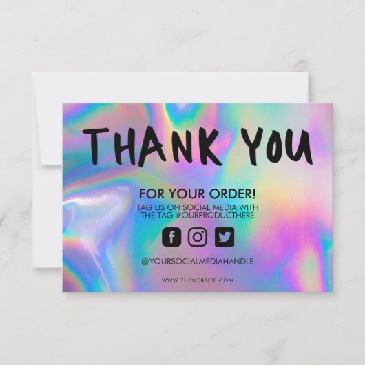 Holographic Color Shift Hartelijk dank voor het me (Voorkant)