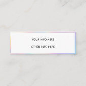 Holographic Color Shift Mini Visitekaartje (Achterkant)