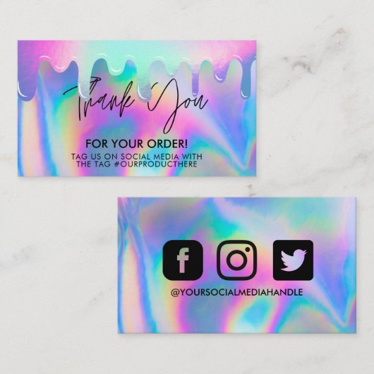 Holographic Drip Hartelijk dank voor de rendy Salo Visitekaartje (Voorkant / Achterkant)