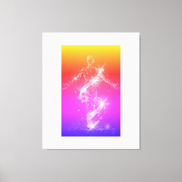 Holographic Energy Dancer Canvas Afdruk