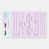 Holographic Eyelash Client Record Form Post-it® Notes (Voorkant)