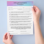 Holographic Eyelash Consent form Flyer (Hand)