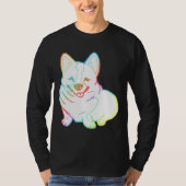 Holographic Fat Corgi Magnet T-shirt (Voorkant)