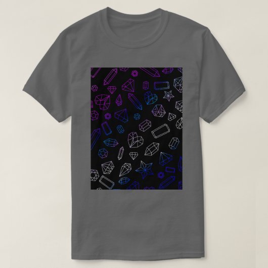 Holographic Gem Pattern T-shirt (Design voorkant)