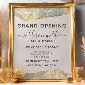 Holographic Glam Glitter Salon Business Flyer