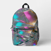 Holographic Glass Rainbow Bedrukte Rugzak (Voorkant)