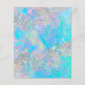 Holographic Glitter Opal Iridescent Business Flyer (Achterkant)