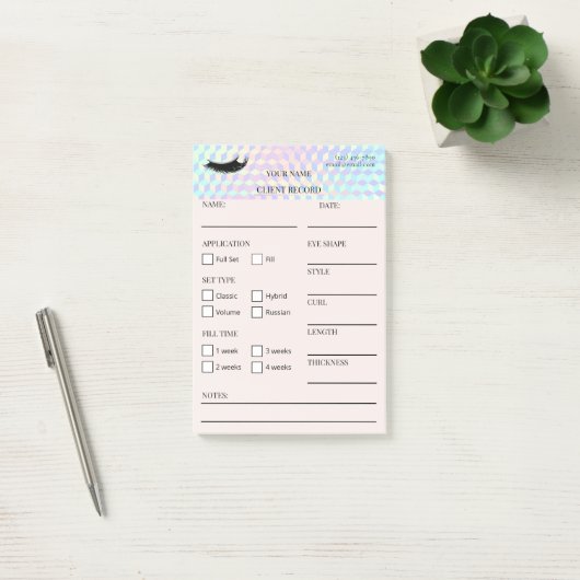 Holographic Lash Client Post-it® Notes (Kantoor)
