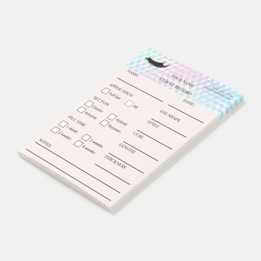 Holographic Lash Client Post-it® Notes (Incliné)