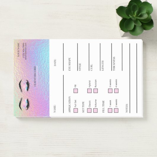 Holographic Lash Client Post-it® Notes (Bureau)