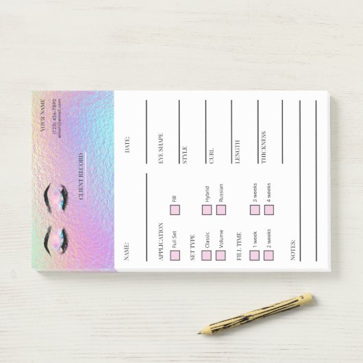 Holographic Lash Client  Post-it® Notes (Sur un bureau)