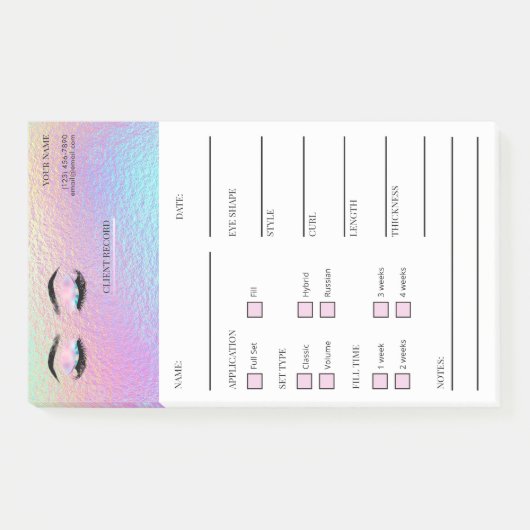 Holographic Lash Client  Post-it® Notes (Devant)