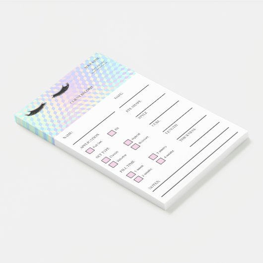 Holographic Lash Client Post-it® Notes (Incliné)