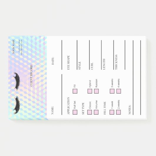 Holographic Lash Client  Post-it® Notes (Devant)