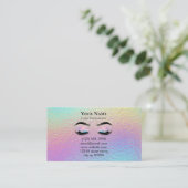 Holographic Lash Technician After care Card Afsprakenkaartje (Staand voorkant)