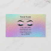 Holographic Lash Technician After care Card Afsprakenkaartje (Voorkant)