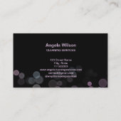 Holographic Maid Cleaning Services Sparking Chic Visitekaartje (Achterkant)