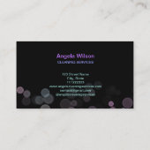 Holographic Maid Cleaning Services Sparking Chic Visitekaartje (Achterkant)