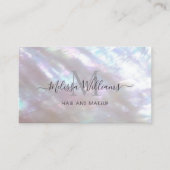 Holographic Makeup Artist Monogram Visitekaartje (Voorkant)