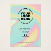 Holographic Modern Earring Display Kaart (Achterkant)