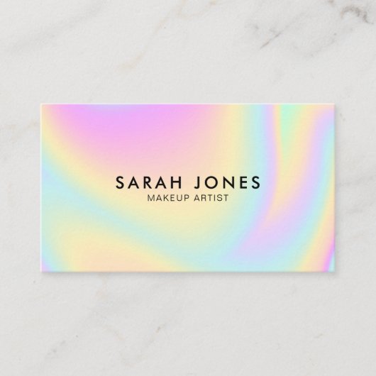 Holographic Modern minimalist Trendy Visitekaartje (Voorkant)