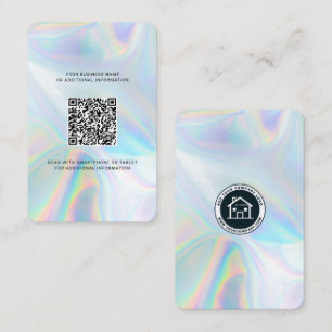 Holographic Modern van Company Logo QR Code Visitekaartje