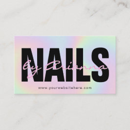 Holographic Nail Salon | Nail Tech | Nail Stylist Visitekaartje