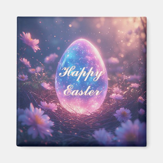 Holographic Neon Easter Egg Card Magneet (Voorkant)