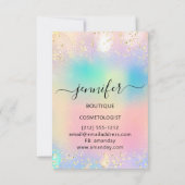 Holographic Professional Eyelash Confetti Makeup Kaart (Achterkant)