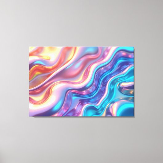 Holographic Pulse – 36"x24" Liquid Light Canvas Afdruk (Voorkant)