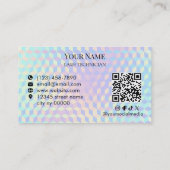 Holographic QR code Lash Technician Visitekaartje (Achterkant)