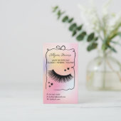 Holographic rainbow unicorn  Lash Tech QR Code Visitekaartje (Staand voorkant)