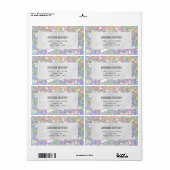 Holographic RSVP Framed Boutique Online Grey Etiket (Full Sheet)