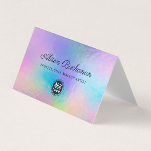 Holographic Script Moderne Business Owner Business Visitekaartjes