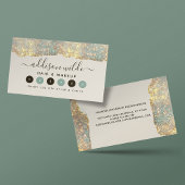 Holographic Signature Script Modern Glam Glitter Klantenkaartje