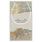 Holographic Signature Script Modern Glam Glitter Klein Cadeauzakje (Achterkant)