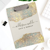 Holographic Signature Script Modern Glam Glitter Klembord