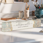 Holographic Signature Script Modern Glam Glitter Naambordje