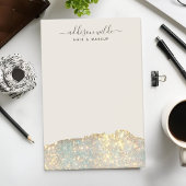 Holographic Signature Script Modern Glam Glitter Post-it® Notes