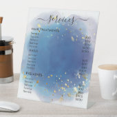 Holographic Signature Script Modern Glam Glitter Reclamebord Met Voetstuk (Insitu)