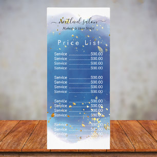 Holographic Signature Script Modern Glam Glitter Reclamekaart